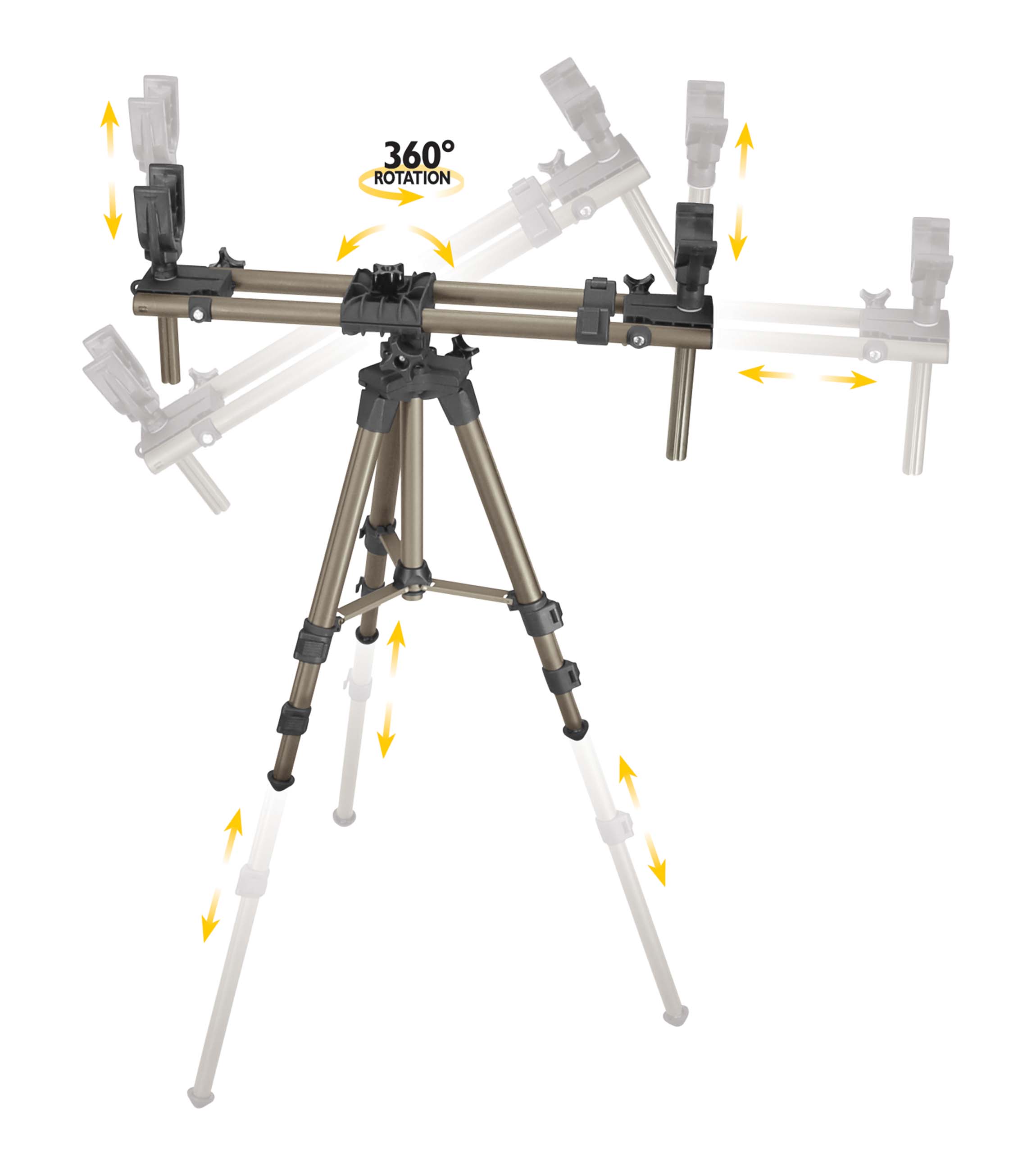 Rifle Shooting Rest Tripod Hunting Gun Crossbow Field Pod Portable Adjustable for sale online 